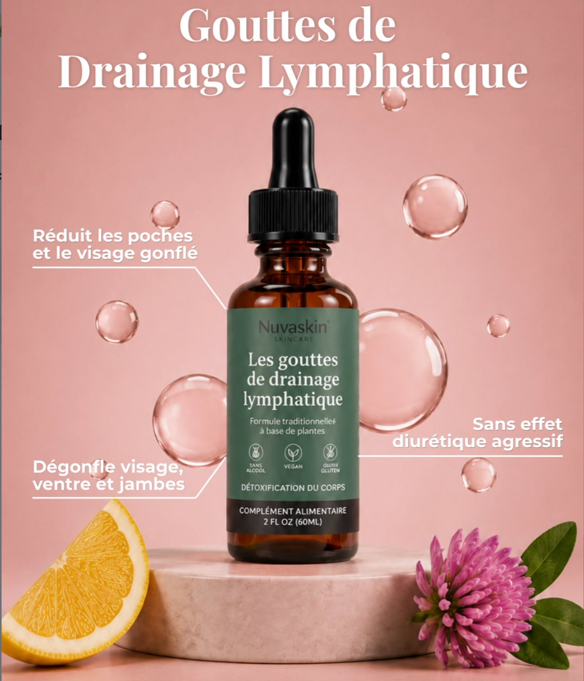 Gouttes drainage lymphatique