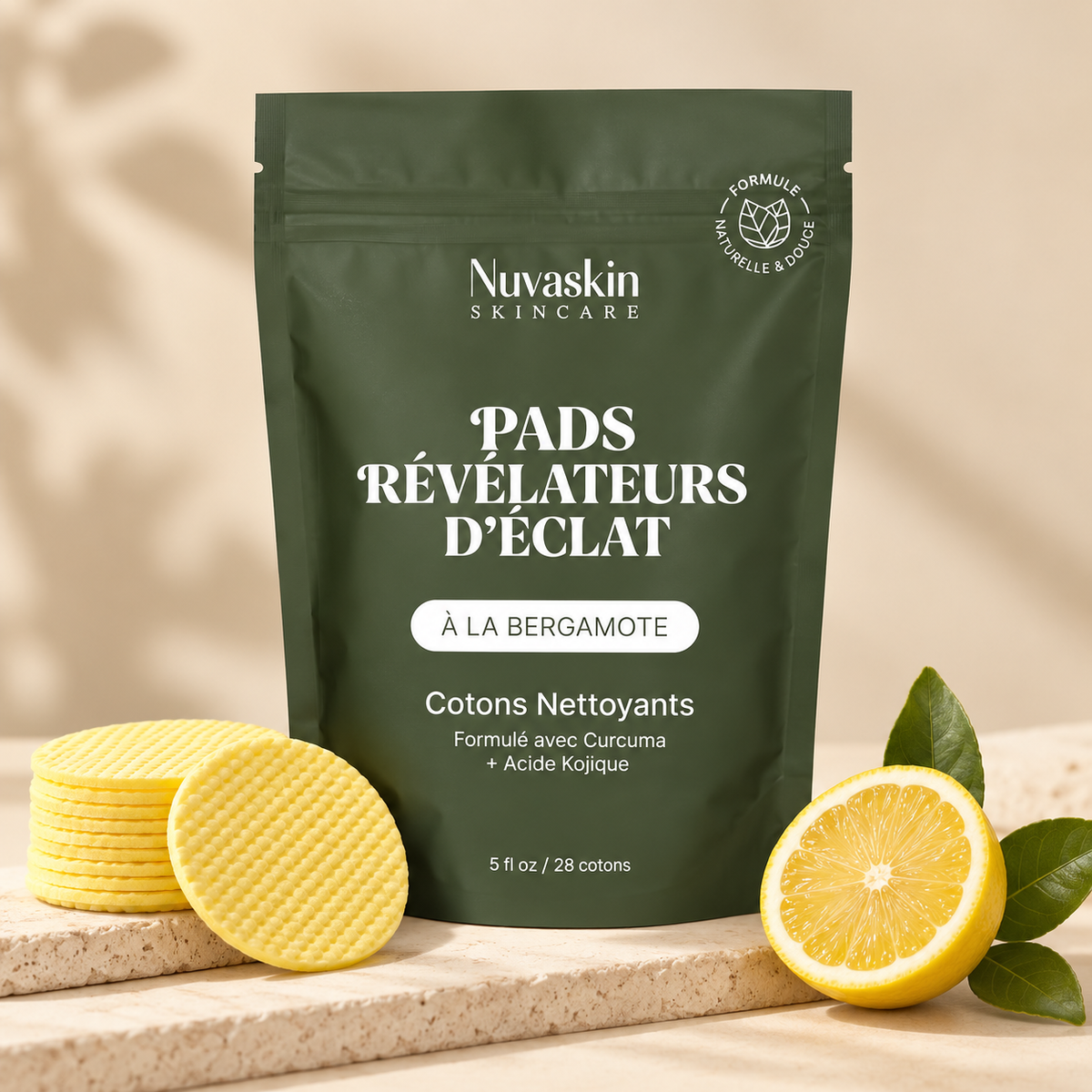 Pads révelateurs d'éclat