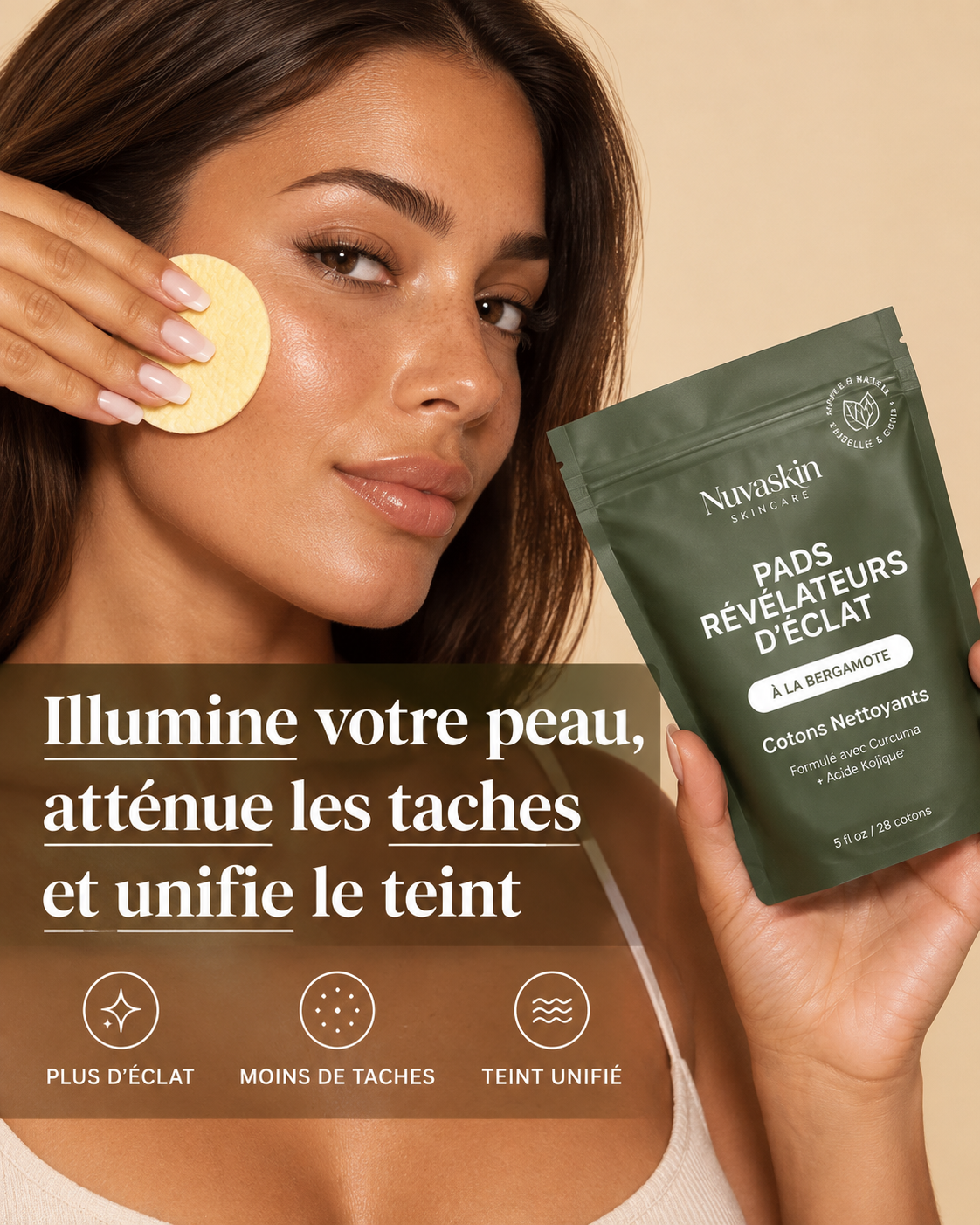 Pads révelateurs d'éclat