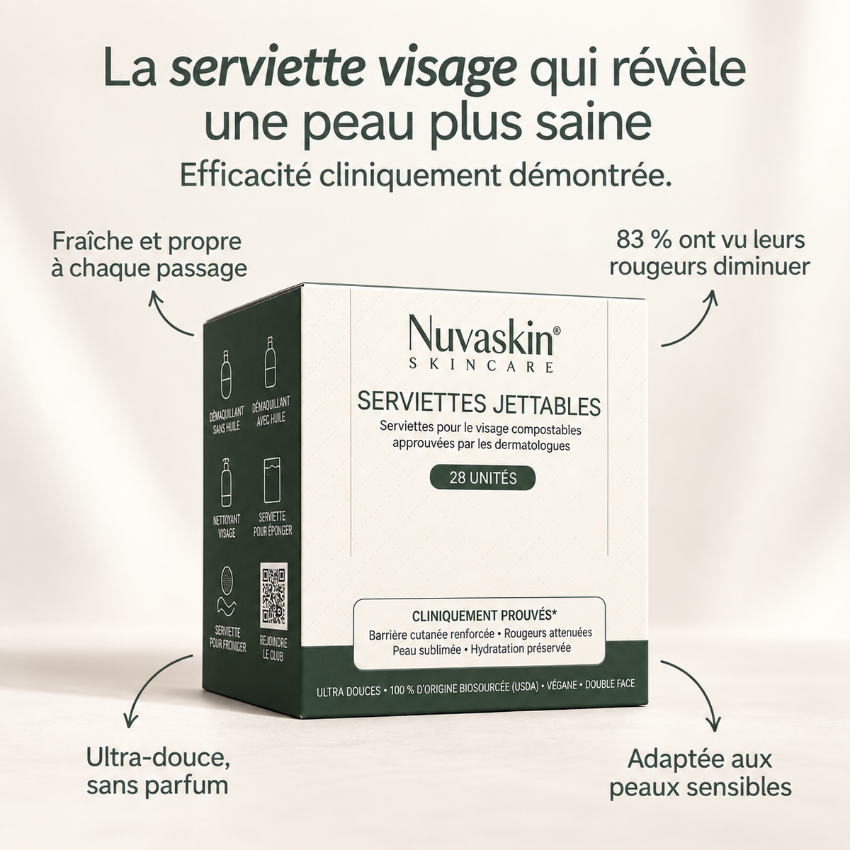 Serviettes visage