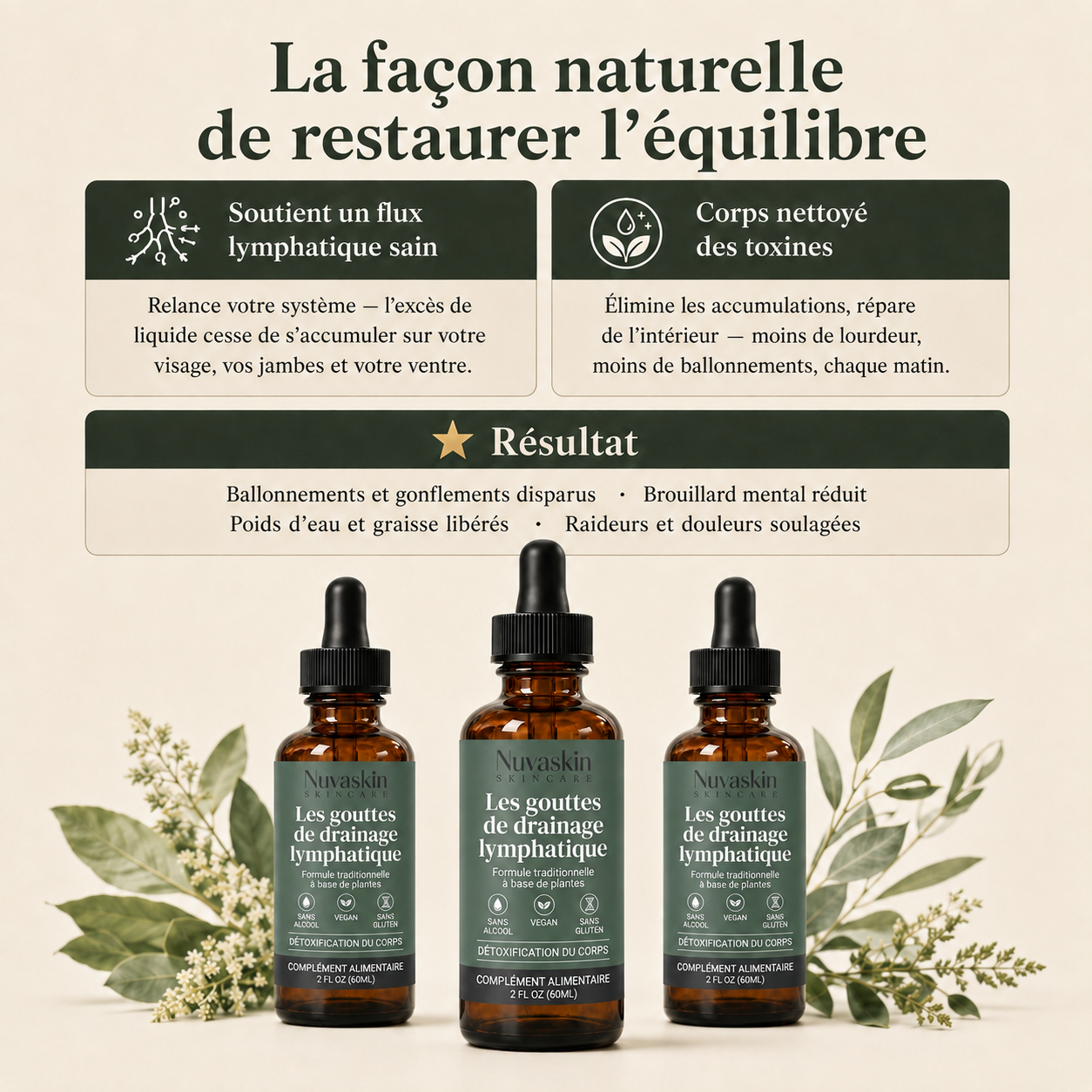 Gouttes drainage lymphatique