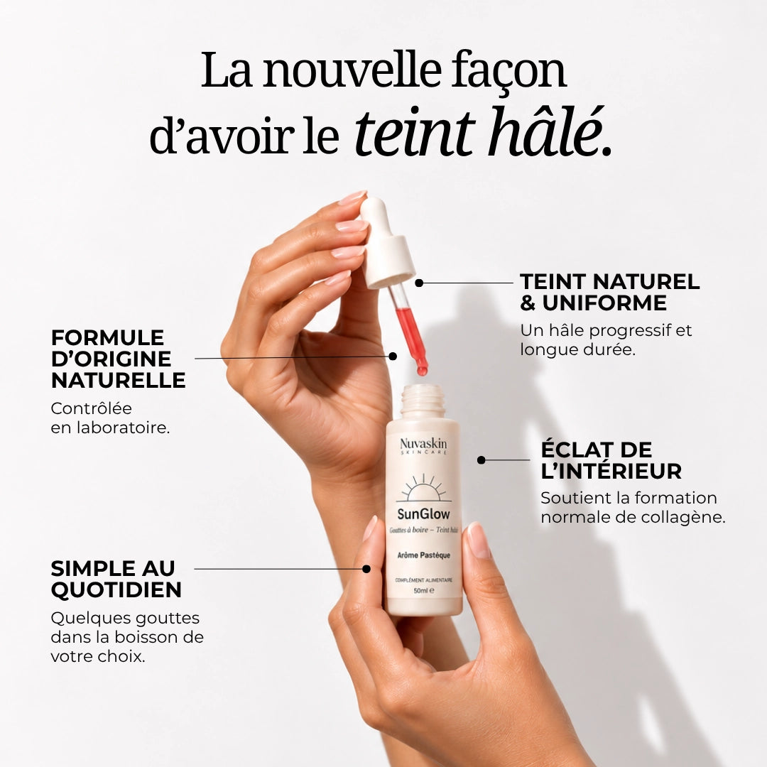 SunGlow | Gouttes à boire – Teint hâlé